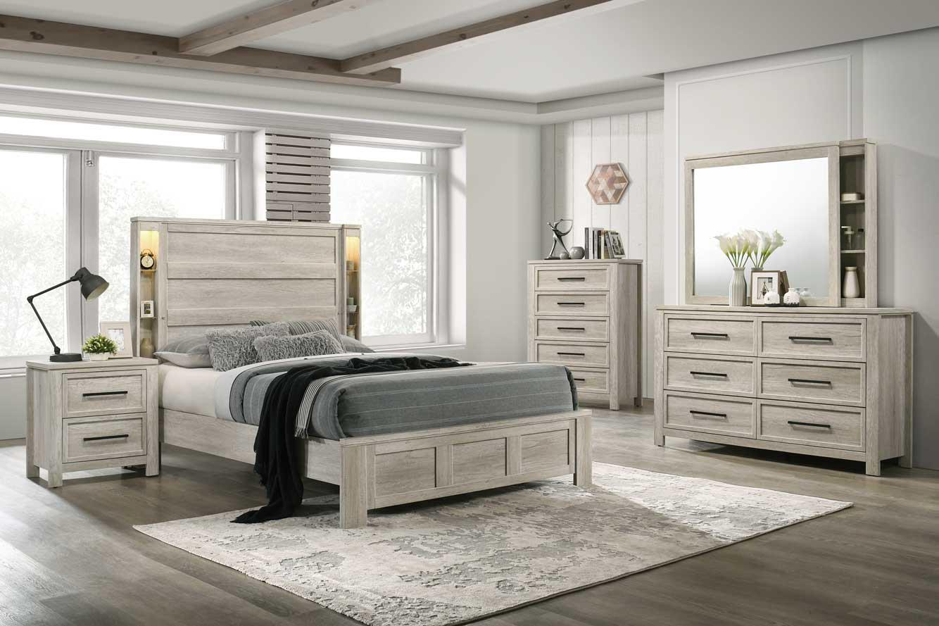 KING BED FRAME - DRESSER - MIRROR - CHEST - NIGHTSTAND view 2