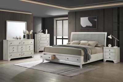 QUEEN BED FRAME - DRESSER - MIRROR - CHEST - NIGHTSTAND