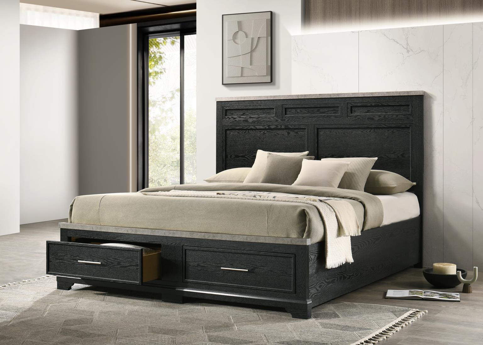 BLACK KING BED view 2