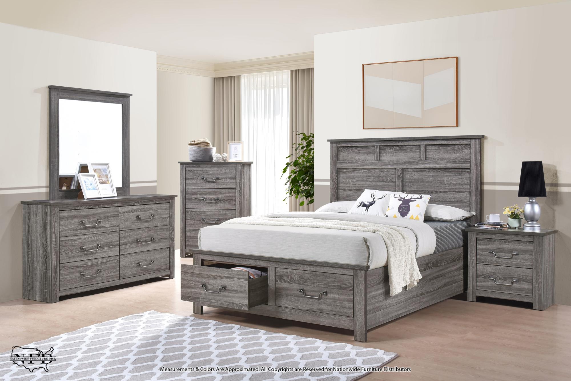 Dresser, Mirror and Queen Bed