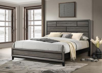 GRAY KING BED