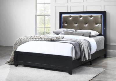 BLACK LED FULL BED