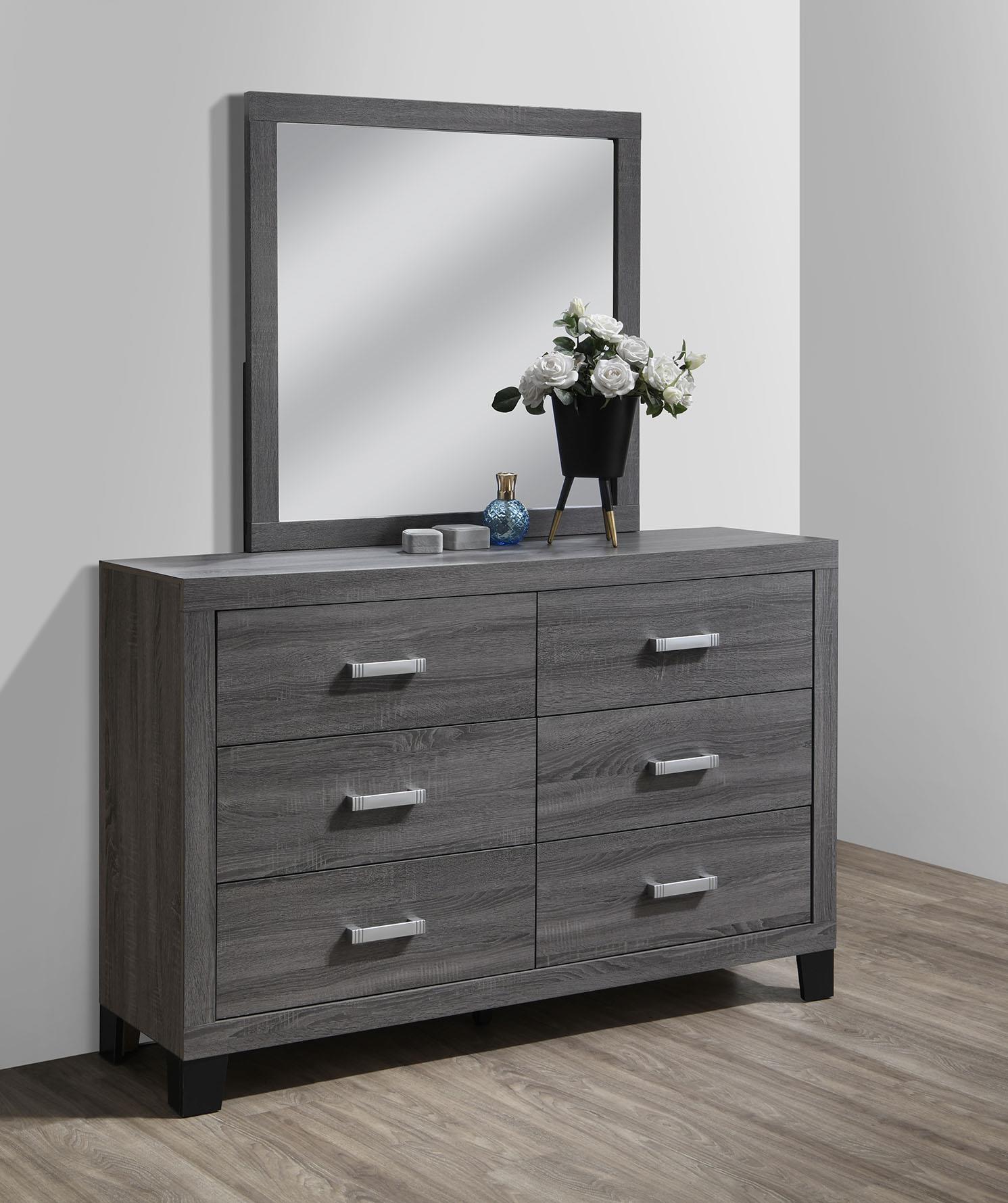 KING BED-DRESSER-MIRROR view 4