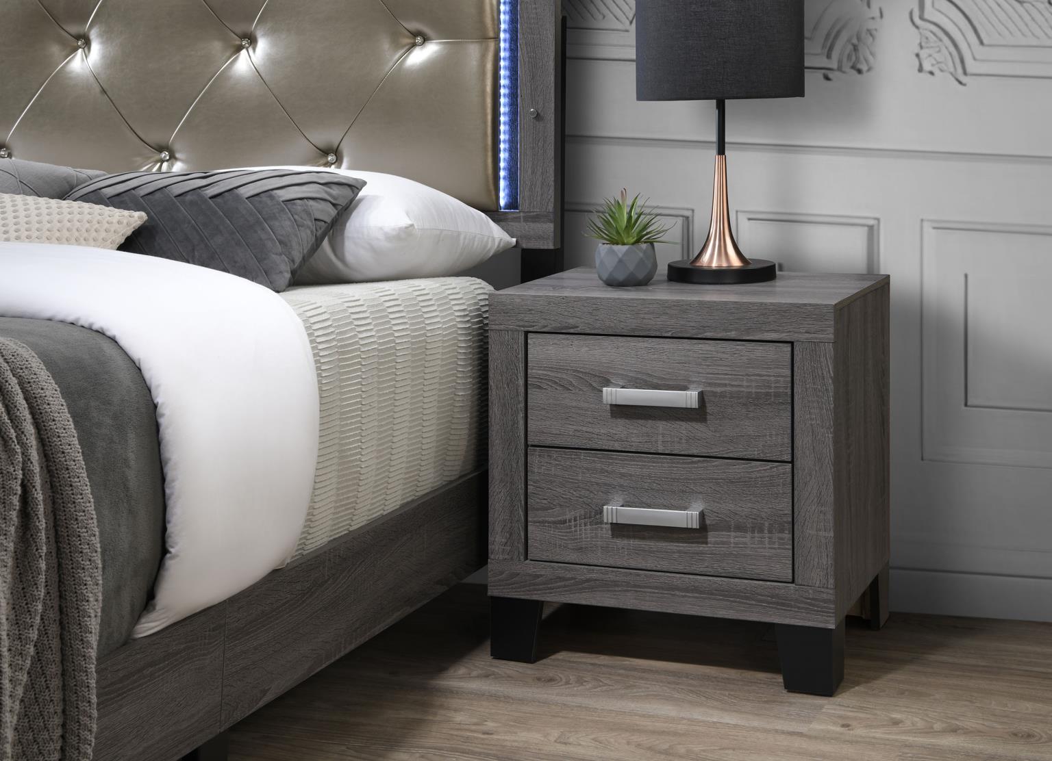 GRAY LED TWIN BED view 6