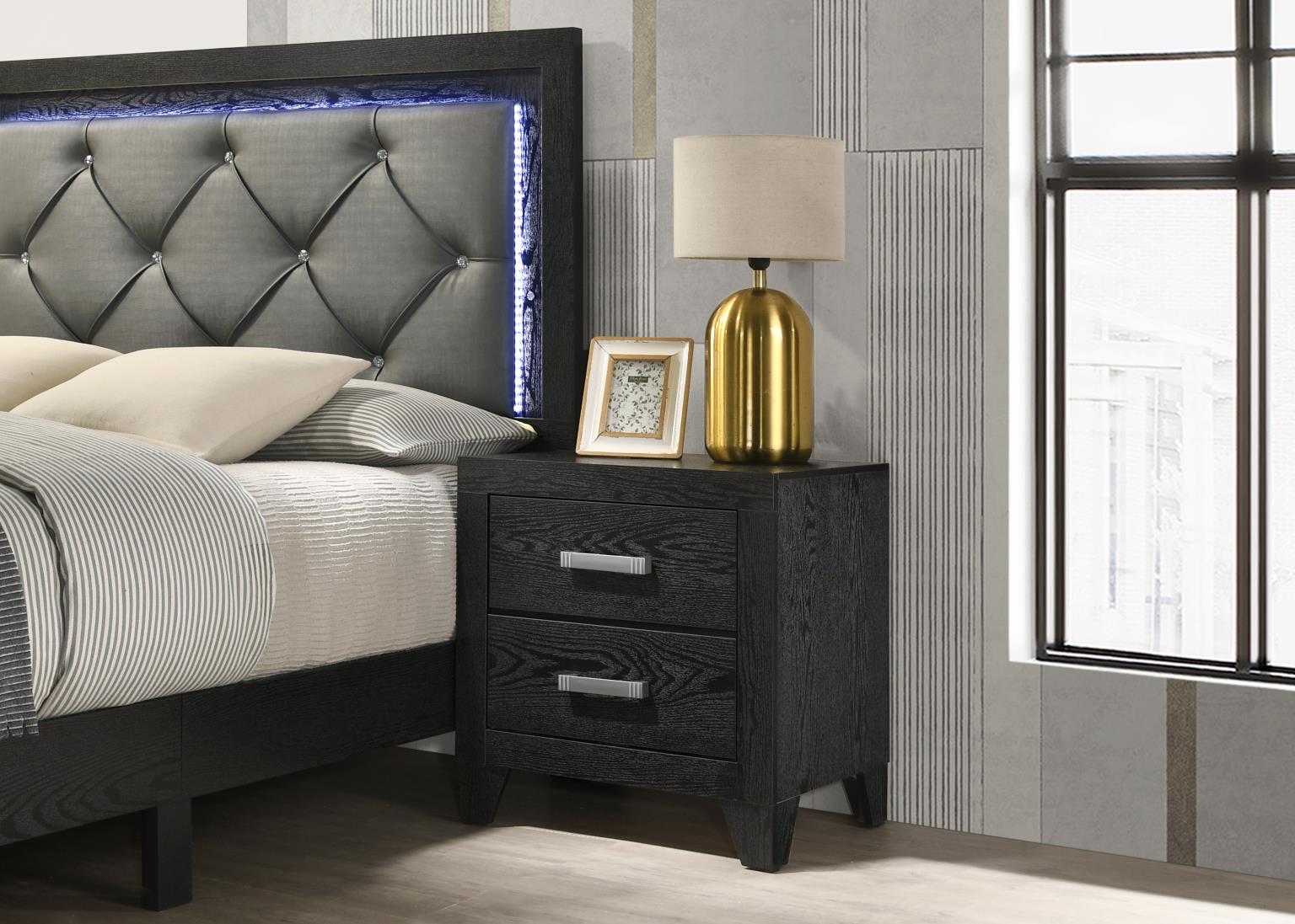BLACK NIGHTSTAND view 2