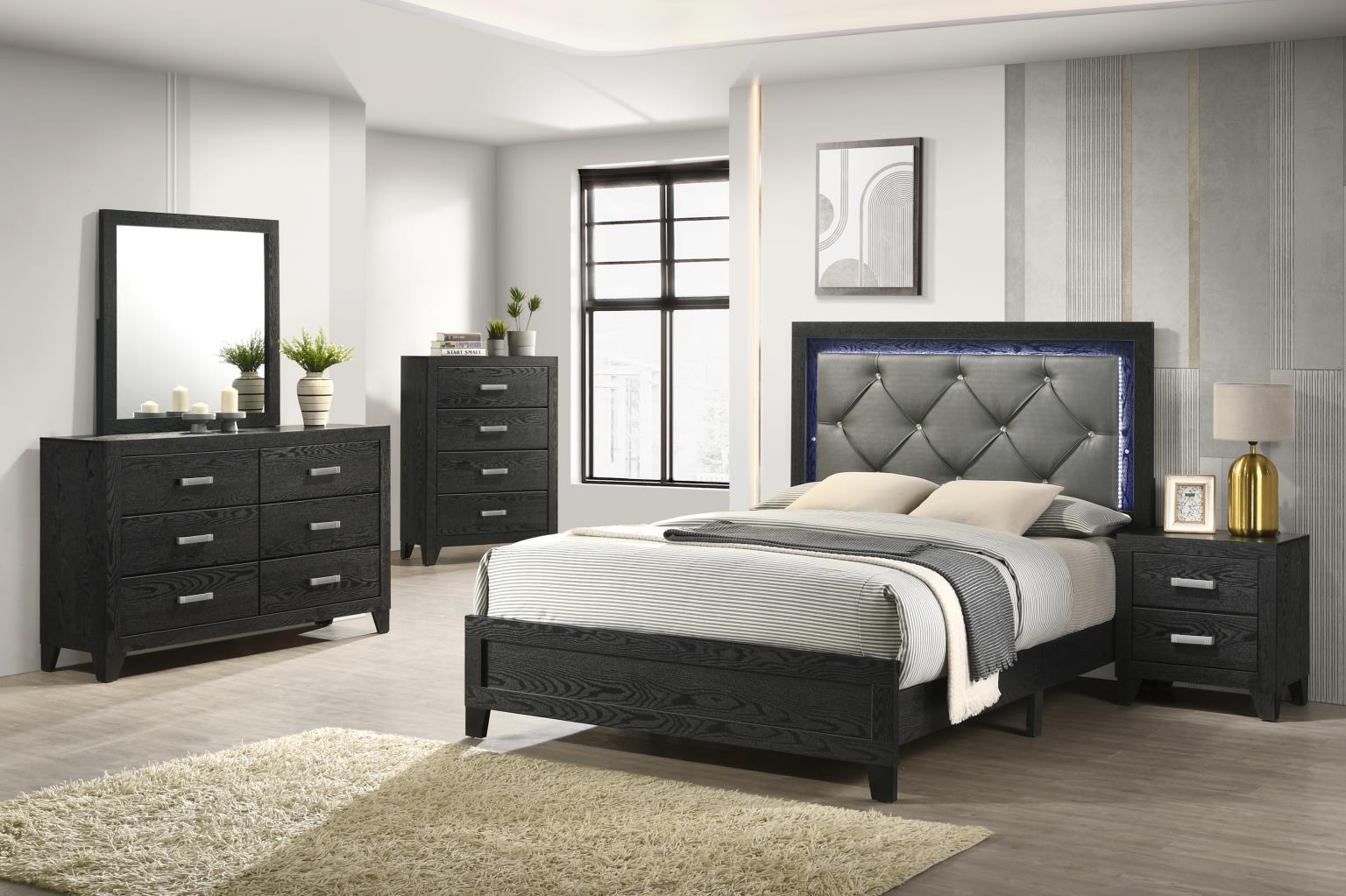 TWIN BED-DRESSER-MIRROR view 2