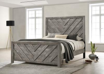GRAY KING BED