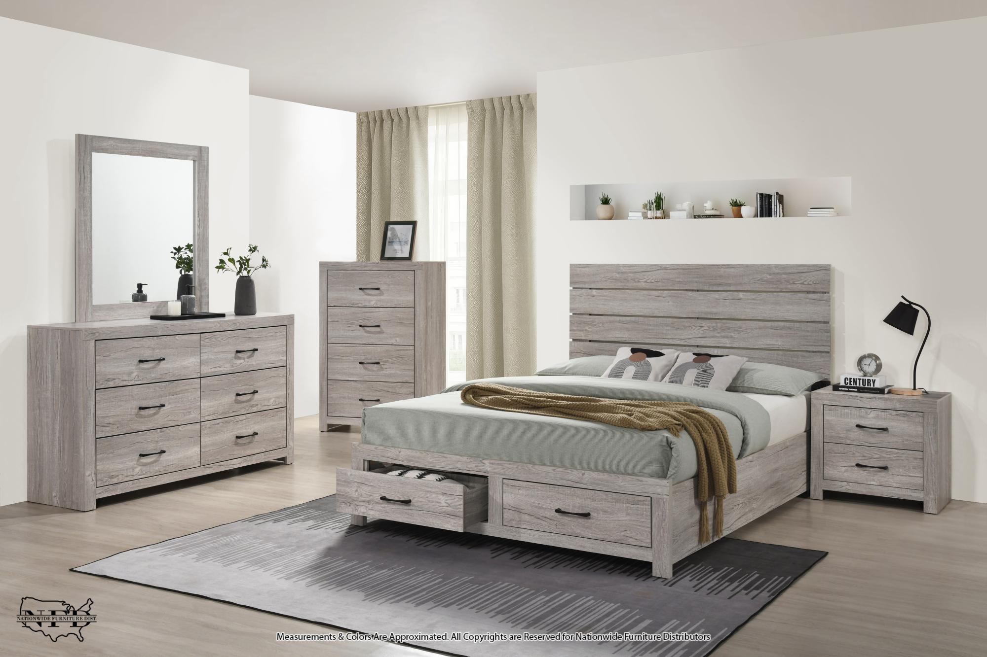 Dresser, Mirror and Queen Bed