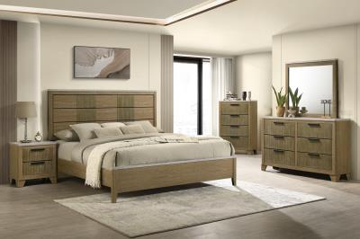 QUEEN BED - DRESSER - MIRROR