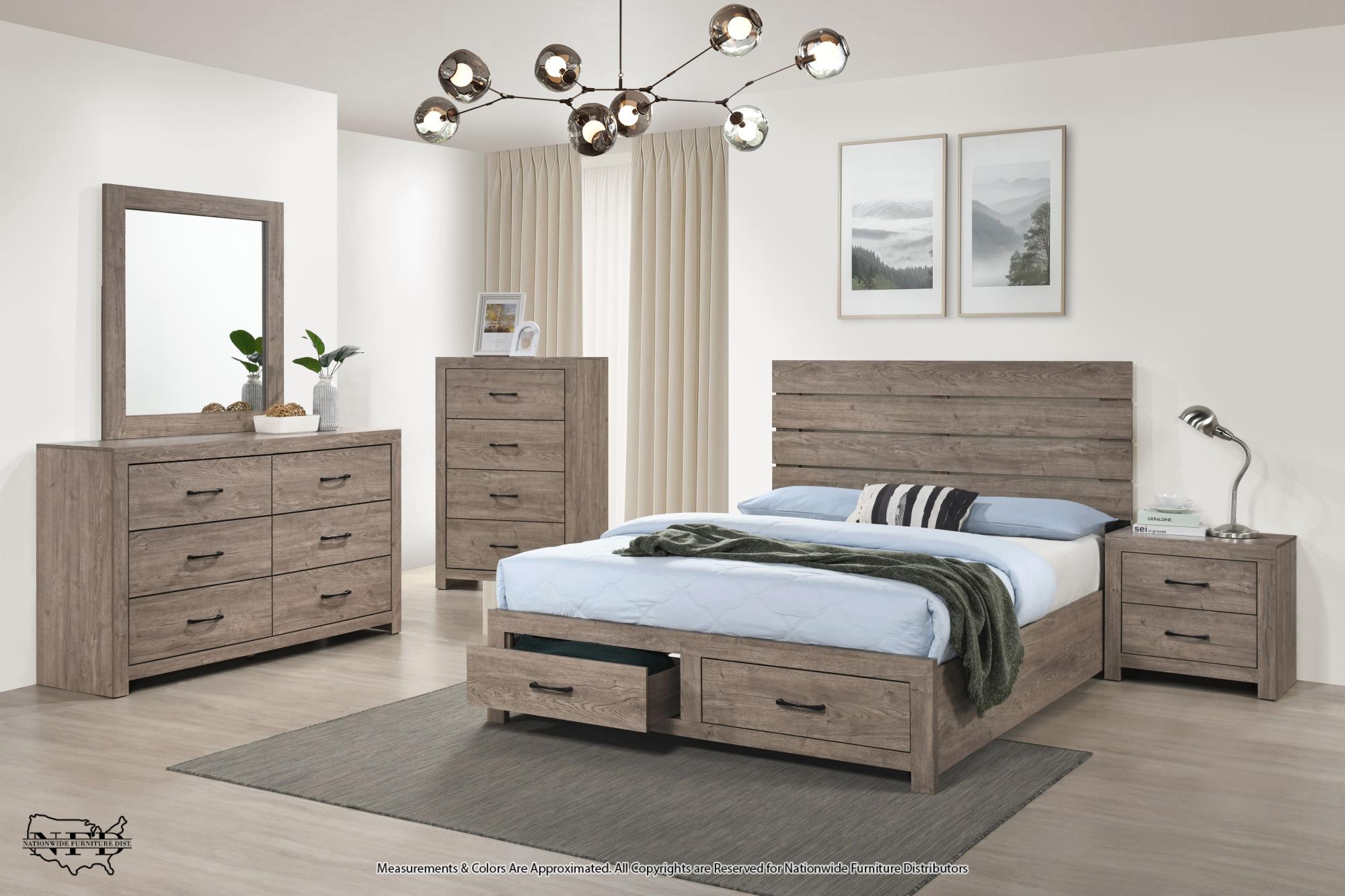 Dresser, Mirror and Queen Bed