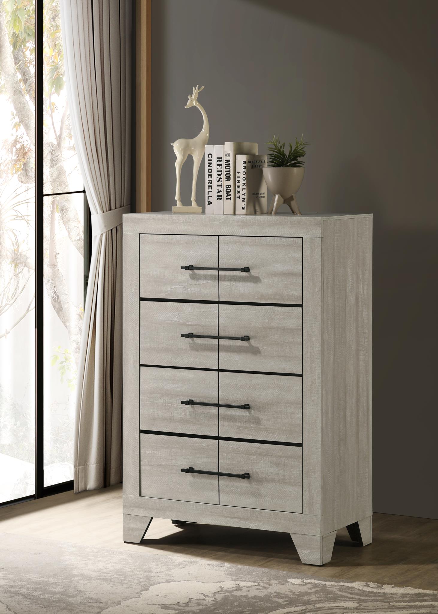 DUSTY GRAY OAK CHEST view 2