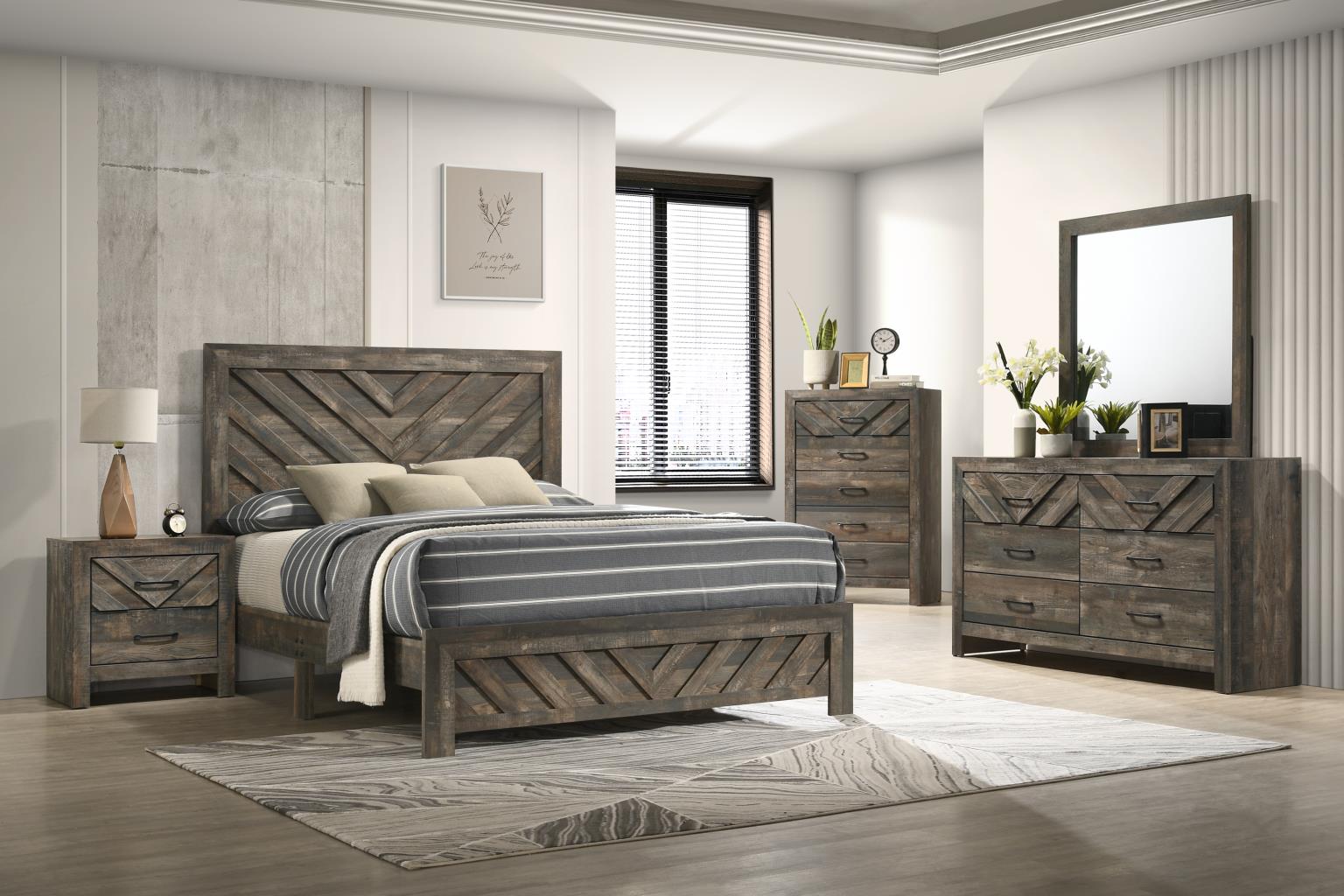 KING BED-DRESSER-MIRROR view 2