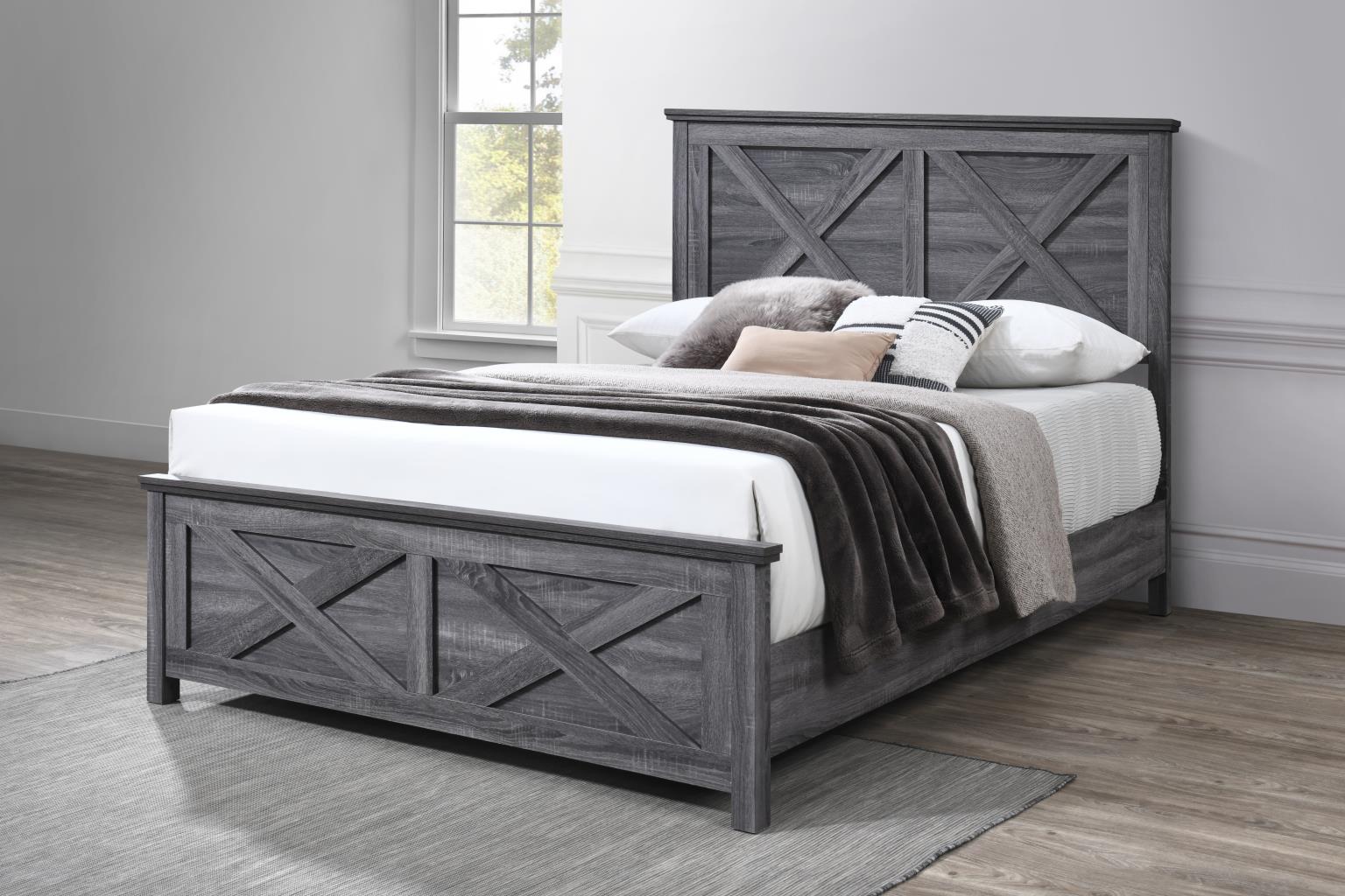 DARK GRAY KING BED view 2