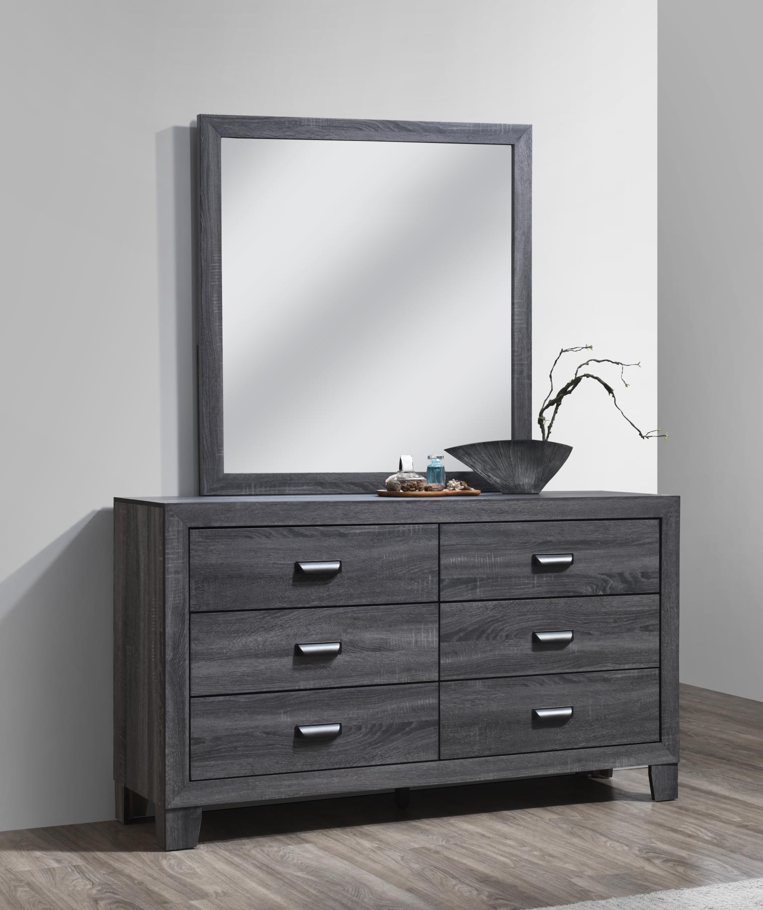 KING BED-DRESSER-MIRROR view 4