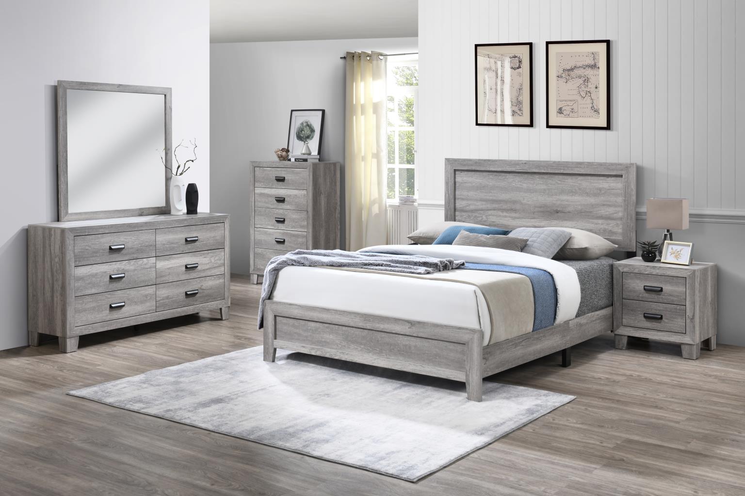 KING BED-DRESSER-MIRROR view 2