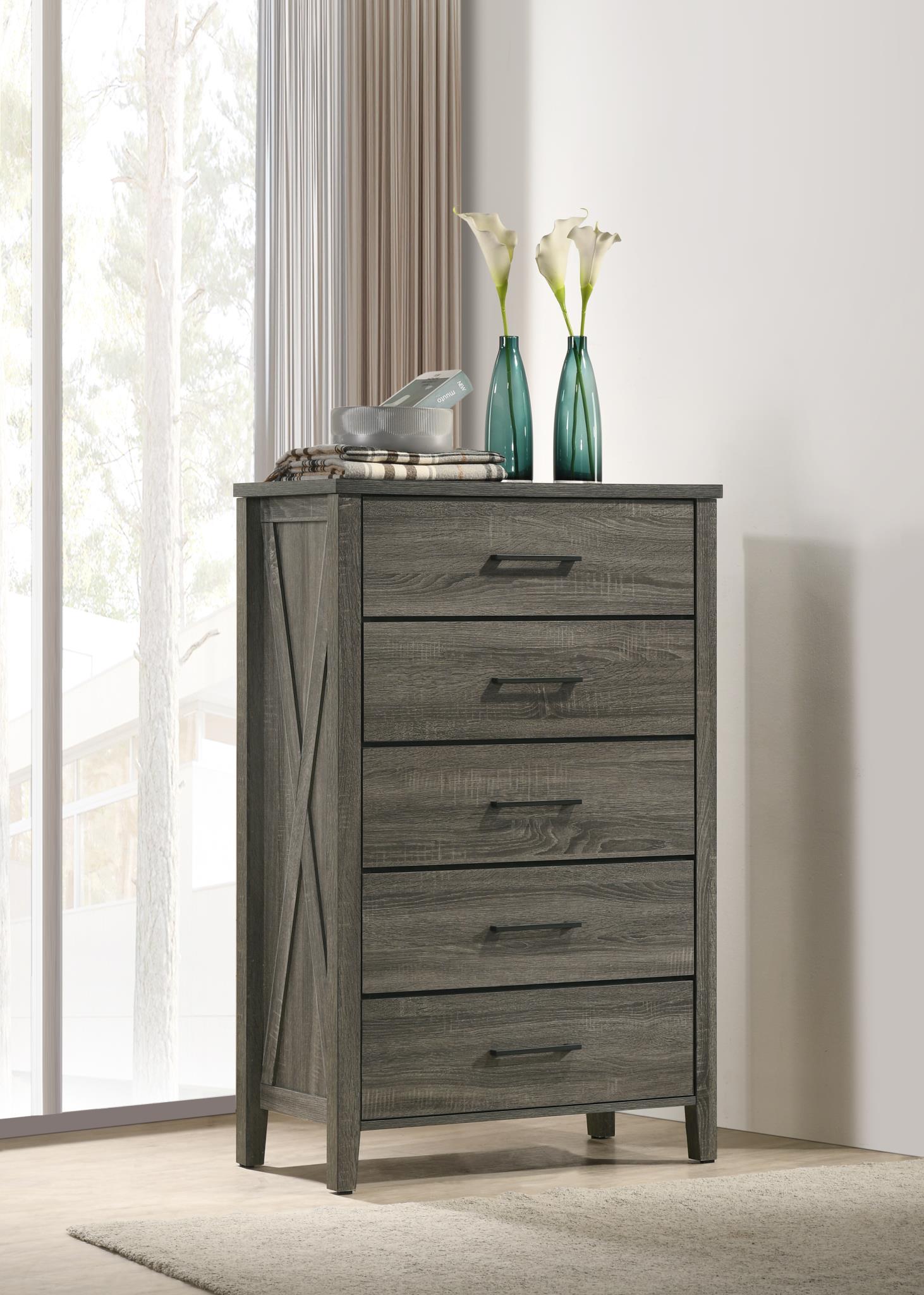 RUSTIC GRAY CHEST view 2