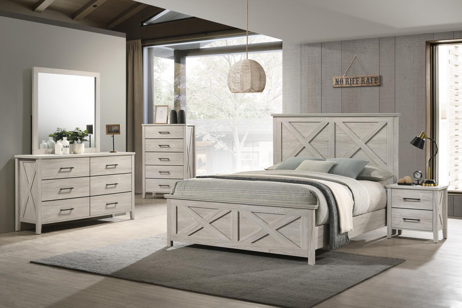 KING BED-DRESSER-MIRROR view 2