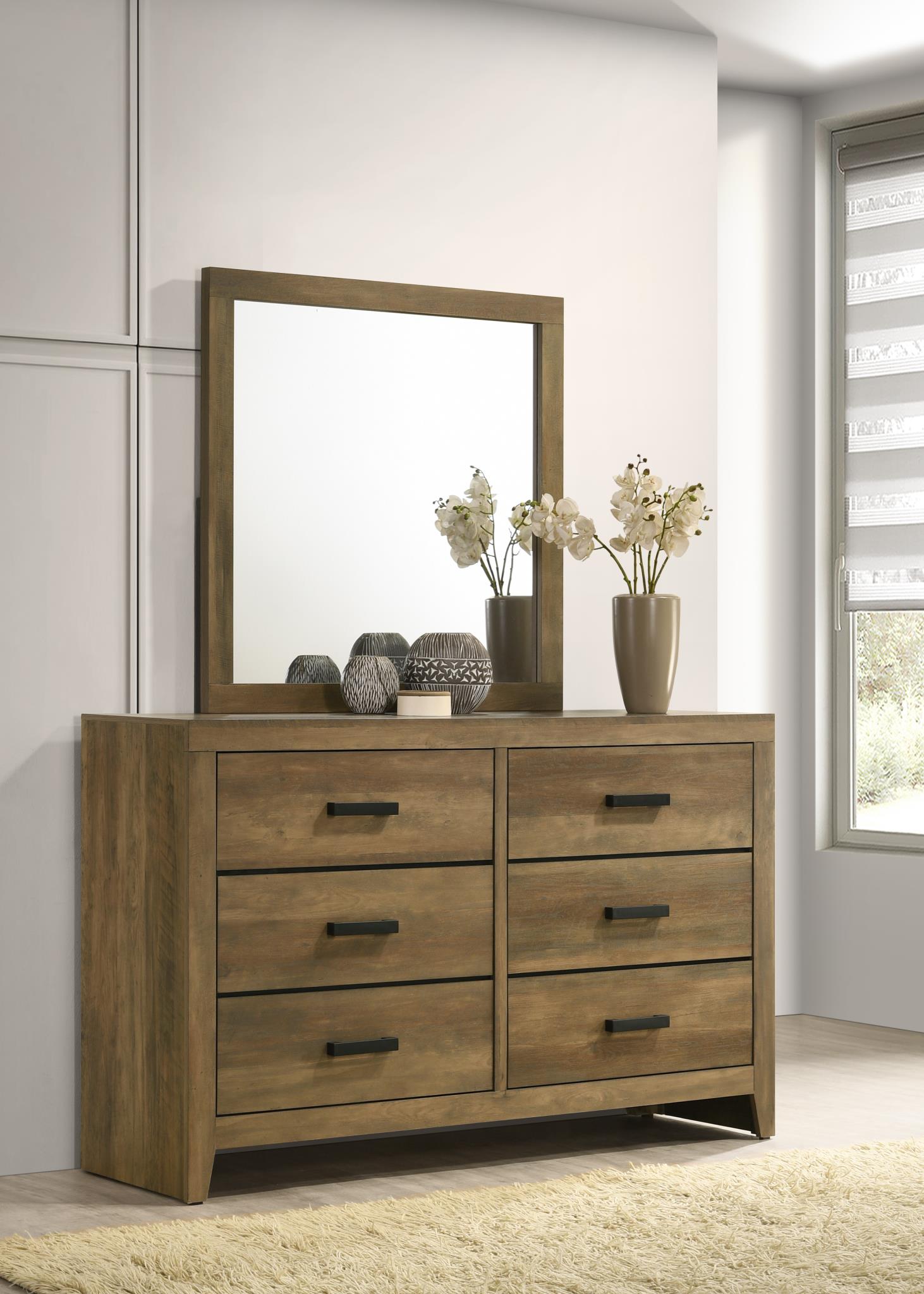 KNOTTY OAK MIRROR view 2
