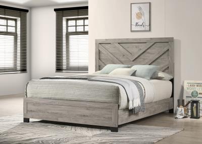 LIGHT GRAY KING BED