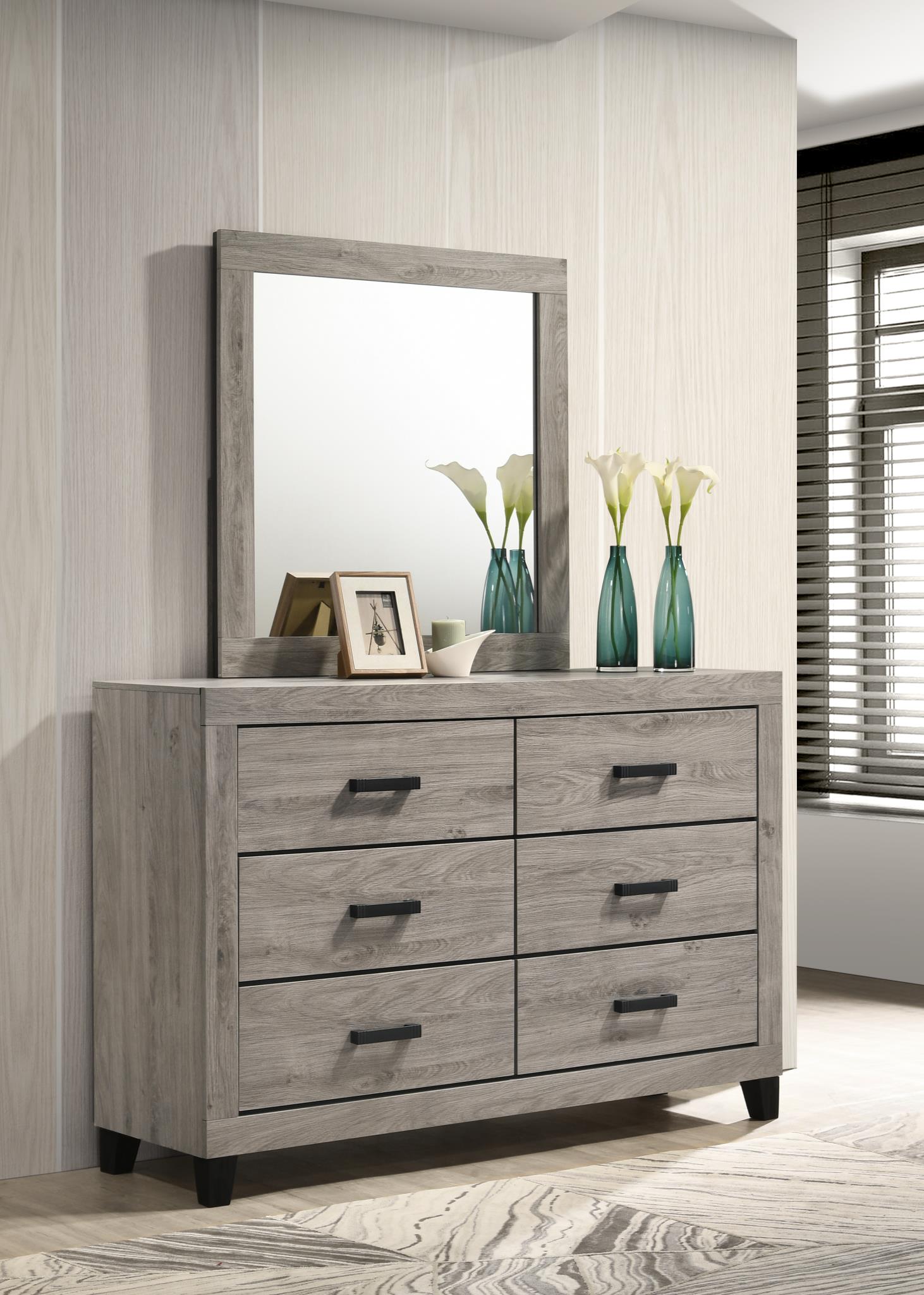 LIGHT GRAY KING BED view 3