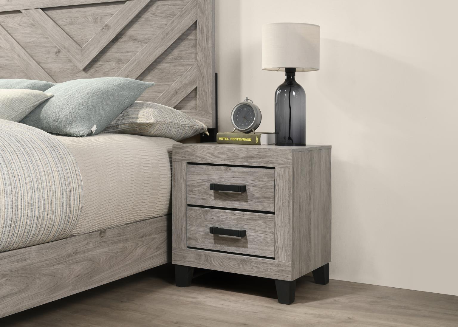 LIGHT GRAY KING BED view 6