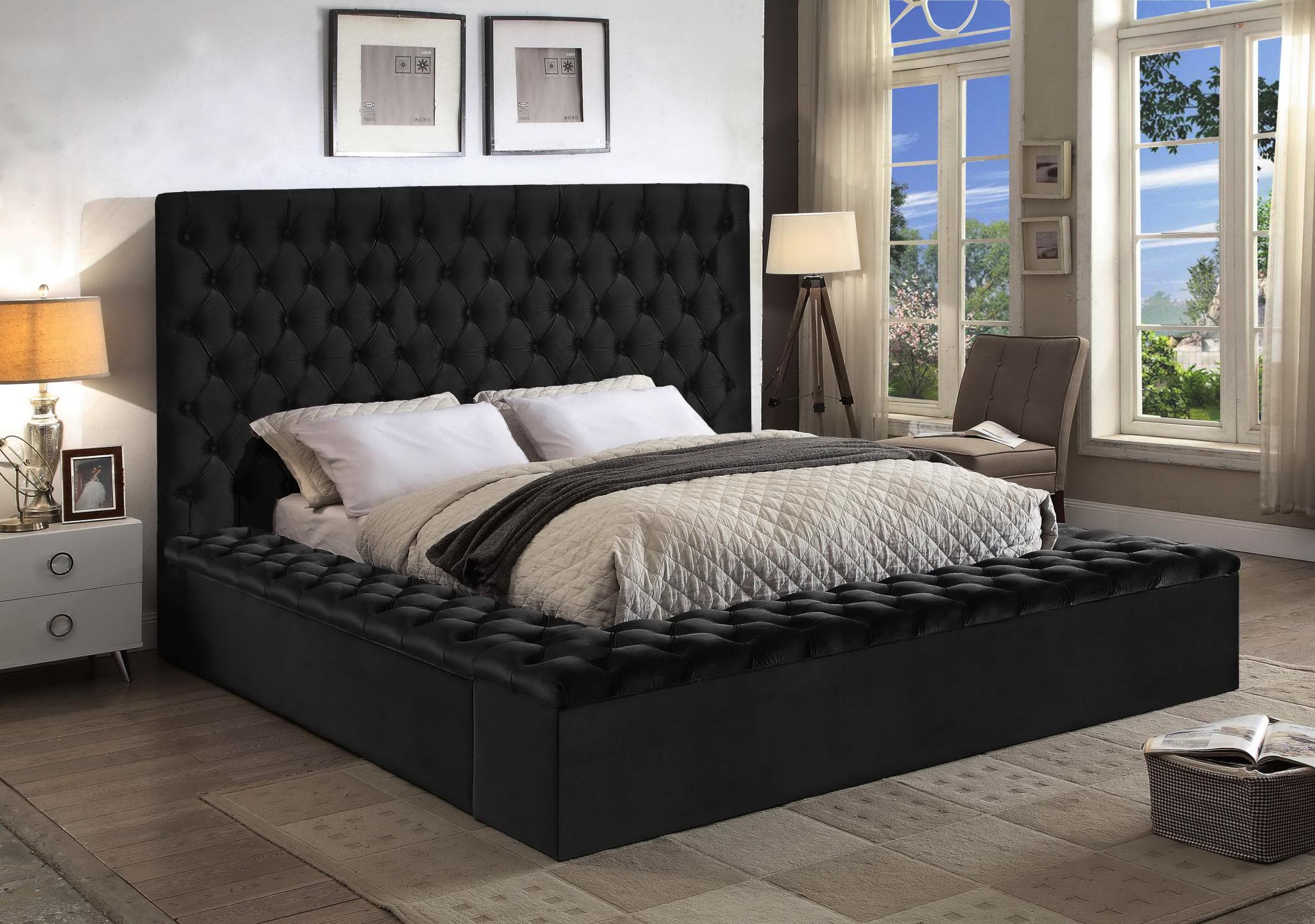 BLACK VELVET KING BED view 2