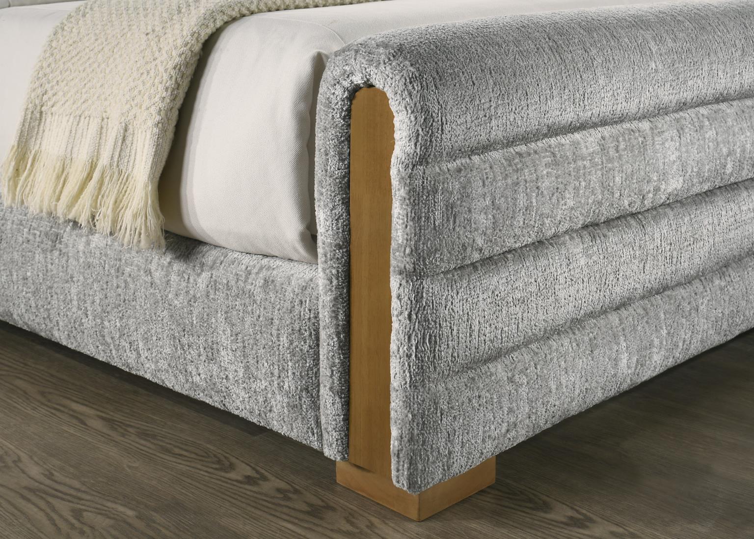 LIGHT GRAY QUEEN BED view 4