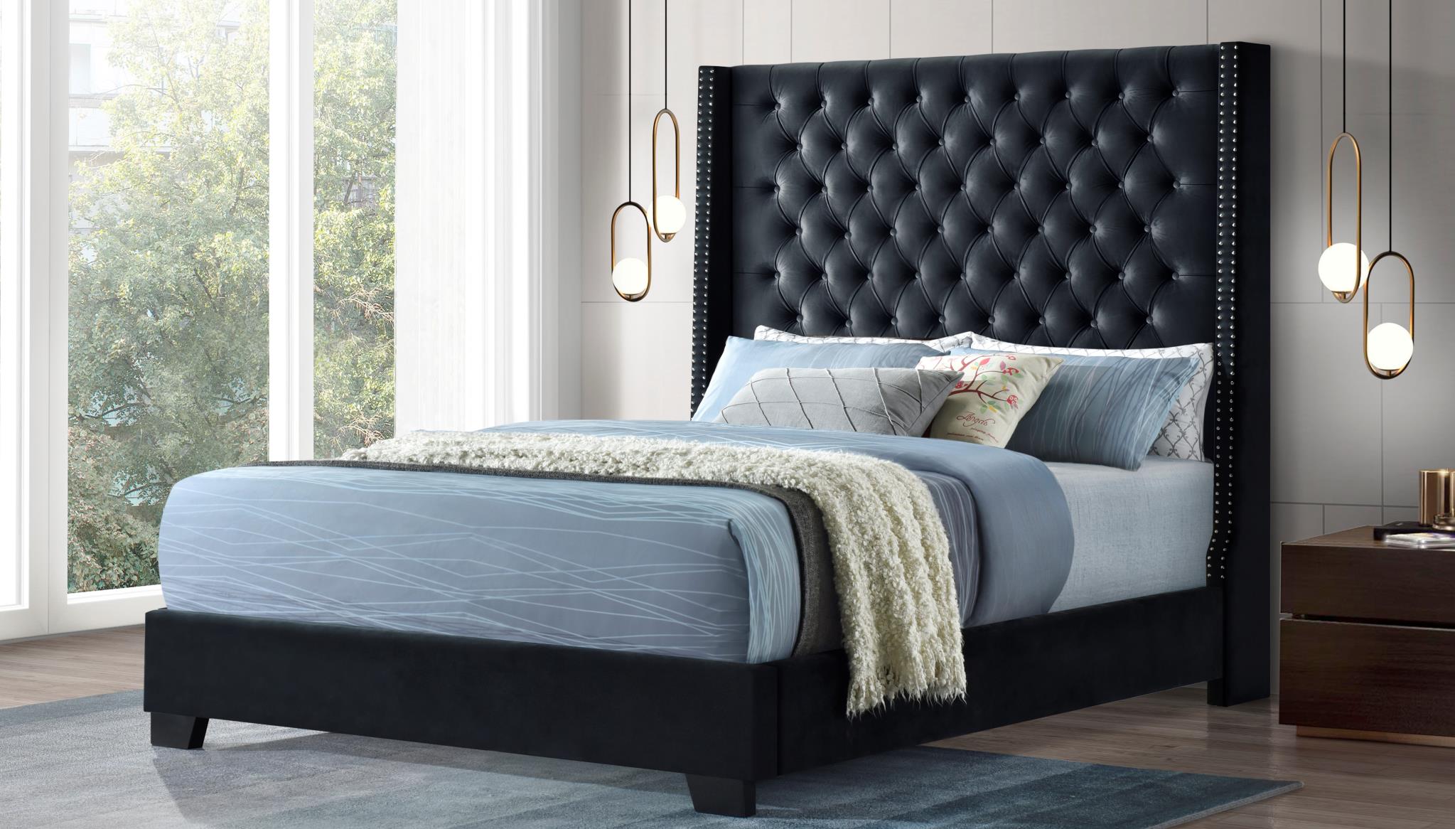 BLACK VELVET KING BED view 2