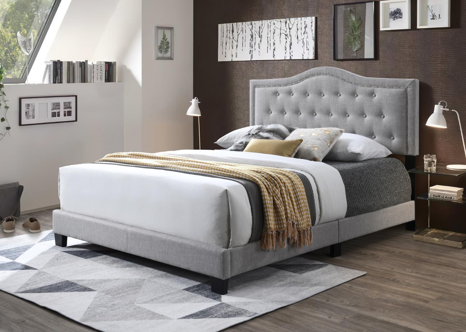 LIGHT GRAY TWIN BED view 2