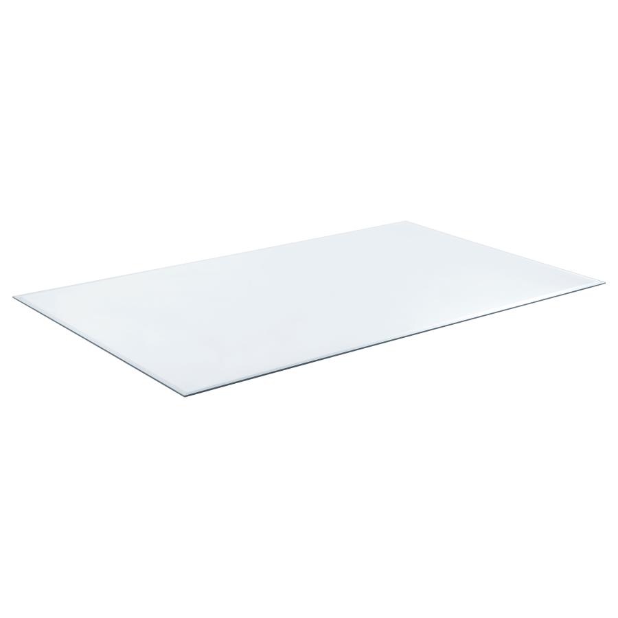 Glass Tops 52x27-inch 6mm Rectangular Clear Tempered Glass Top