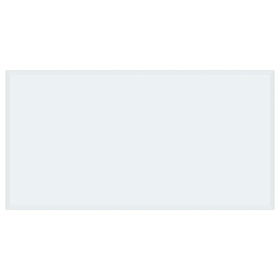 Glass Tops 52x27-inch 6mm Rectangular Clear Tempered Glass Top view 2