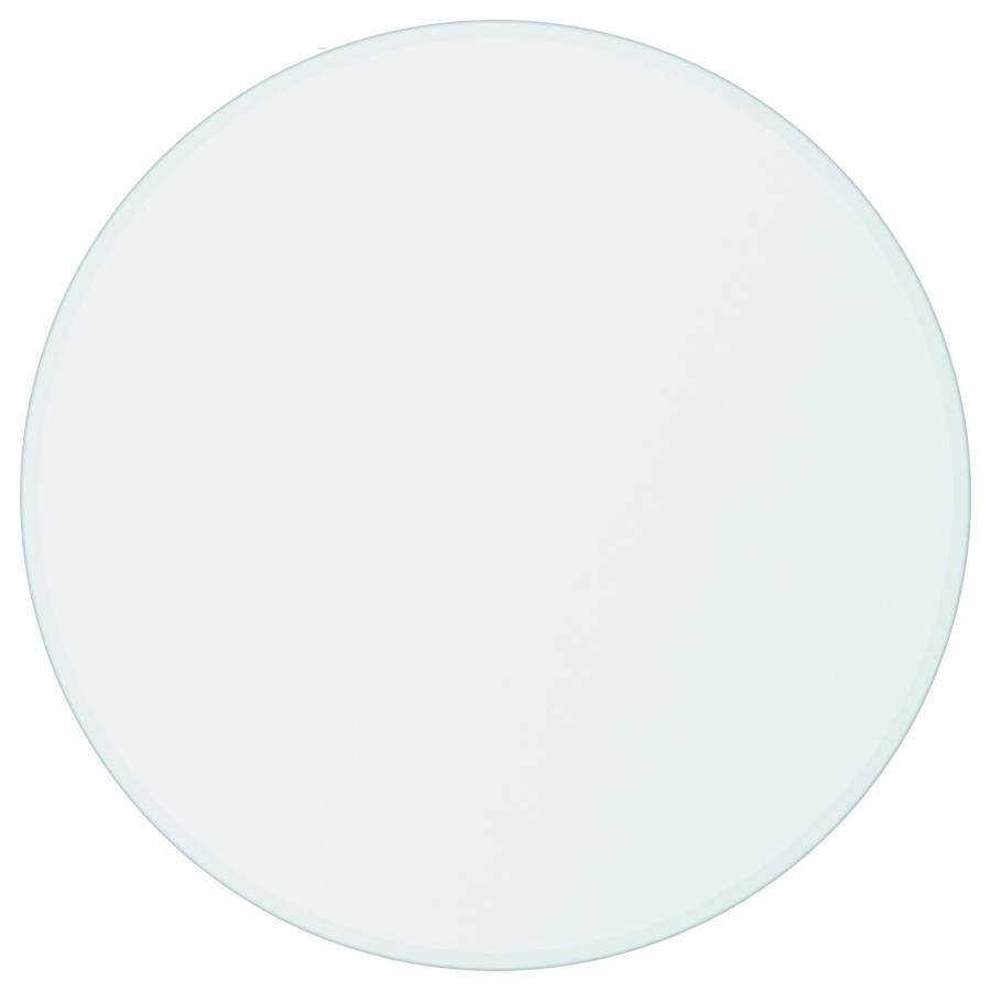 48-inch 6mm Round Clear Tempered Glass Top view 2