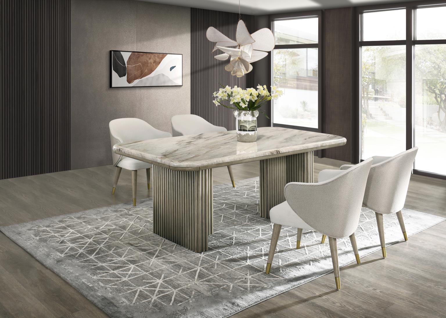 DINING TABLE & 4 SIDE CHAIRS view 2