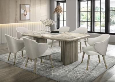 DINING TABLE & 6 SIDE CHAIRS