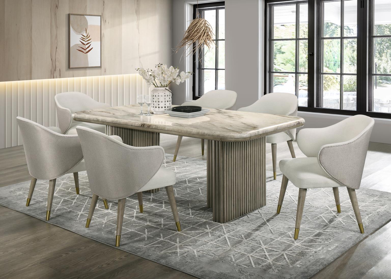 DINING TABLE & 6 SIDE CHAIRS view 2