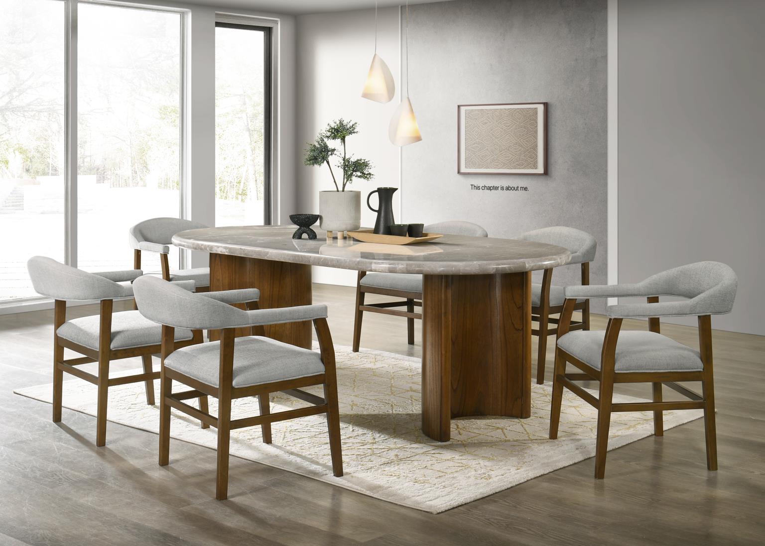 DINING TABLE & 6 SIDE CHAIRS view 2