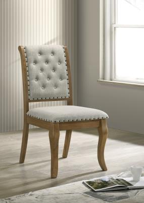ANTIQUE OAK DINING CHAIR (2/BOX)..