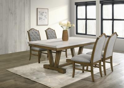 DINING TABLE & 4 SIDE CHAIRS