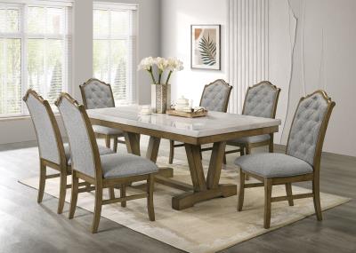 DINING TABLE & 6 SIDE CHAIRS