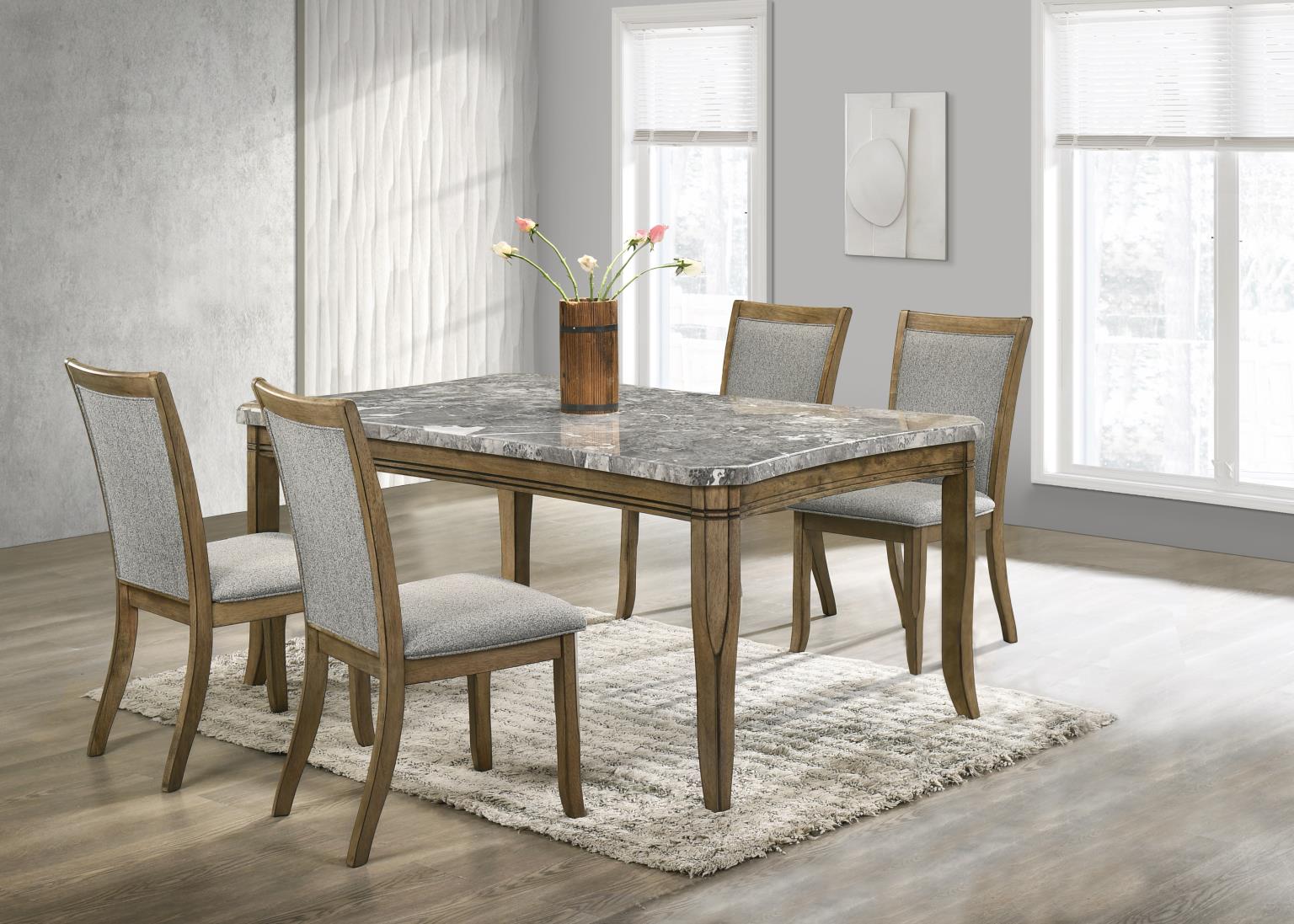 DINING TABLE & 4 SIDE CHAIRS view 2