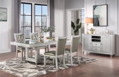 DINING TABLE & 4 SIDE CHAIRS