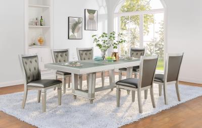 DINING TABLE & 6 SIDE CHAIRS