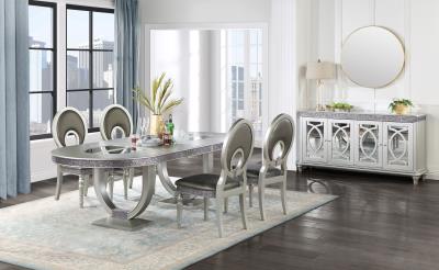 DINING TABLE & 4 SIDE CHAIRS