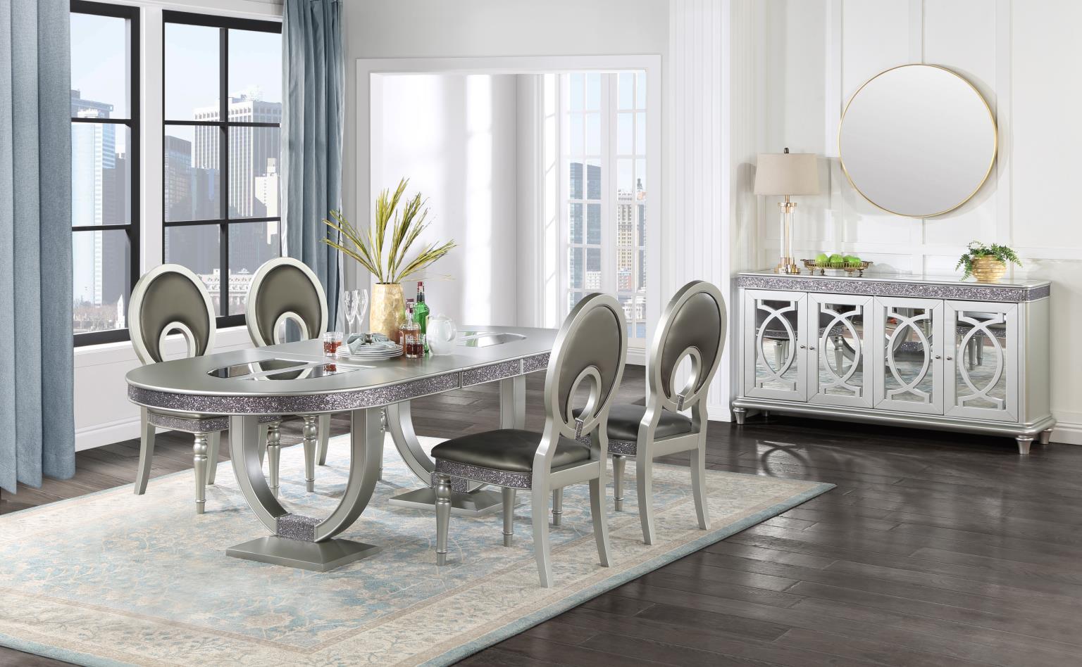 DINING TABLE & 4 SIDE CHAIRS view 2