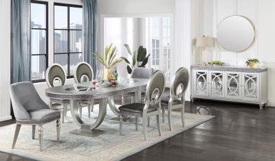 DINING TABLE & 4 SIDE CHAIRS & 2 Arm Chairs