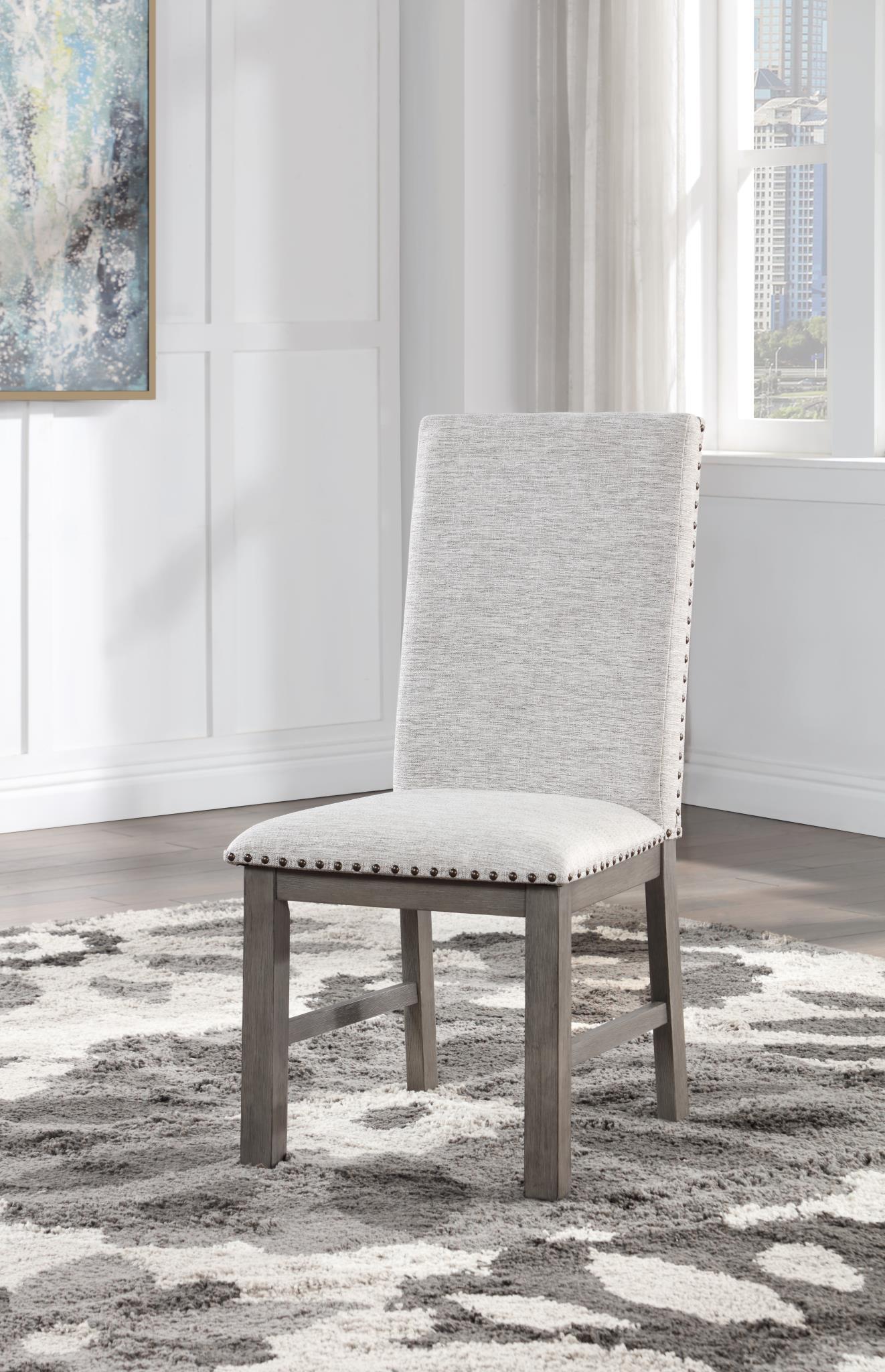 GRAY DINING CHAIR view 2