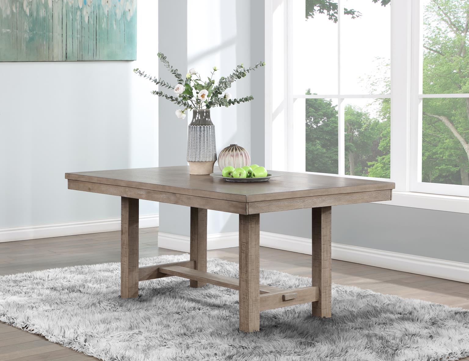 DINING TABLE & 4 CHAIRS & BENCH view 3