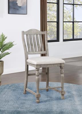 GRAY COUNTER HEIGHT CHAIR (2/BOX)