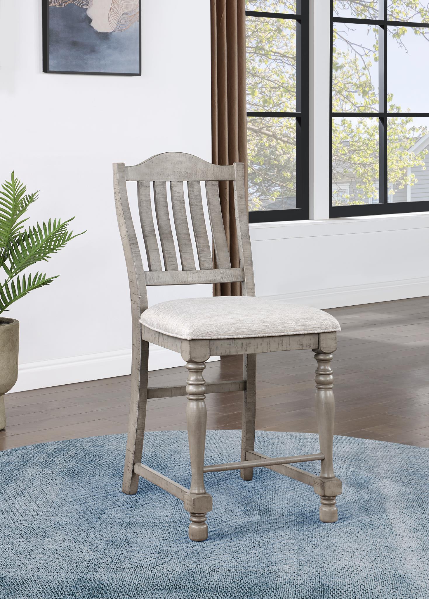 GRAY COUNTER HEIGHT CHAIR (2/BOX) view 2