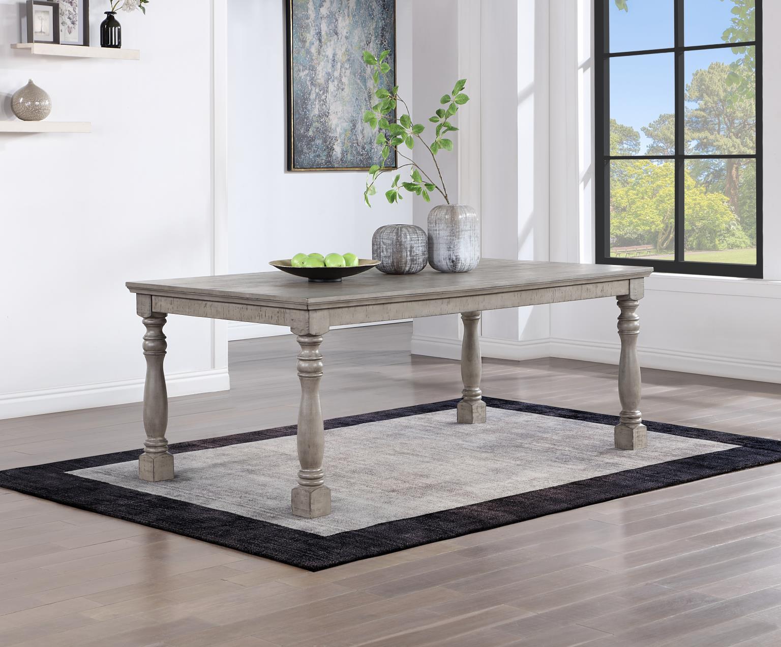 GRAY DINING TABLE view 2